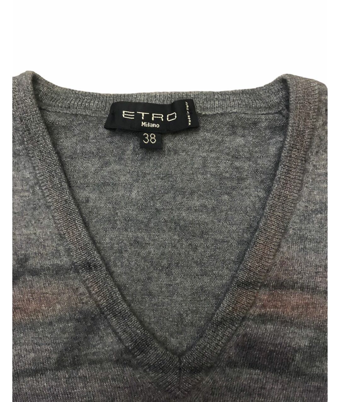 ETRO Серый кашемировый джемпер / свитер, фото 3