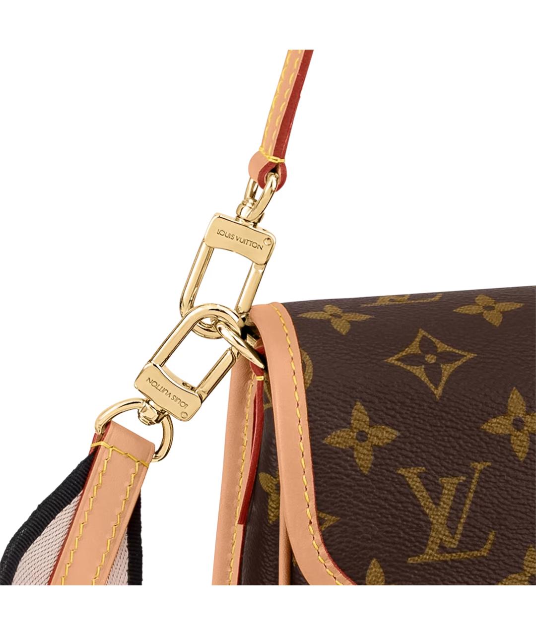 LOUIS VUITTON Коричневая кожаная сумка через плечо, фото 2