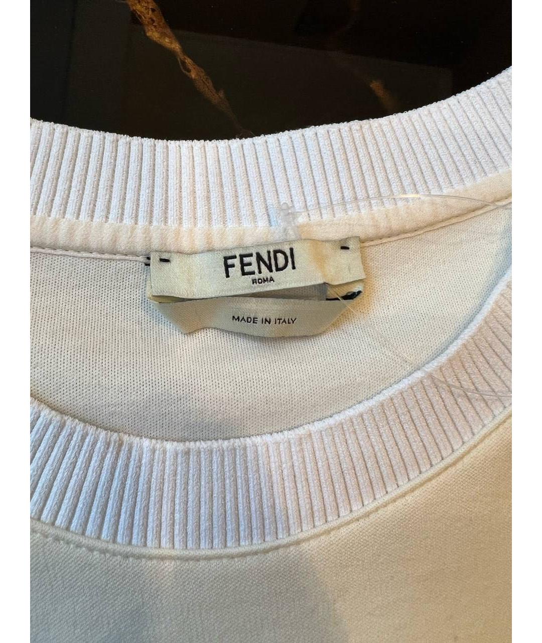 FENDI Белая футболка, фото 3