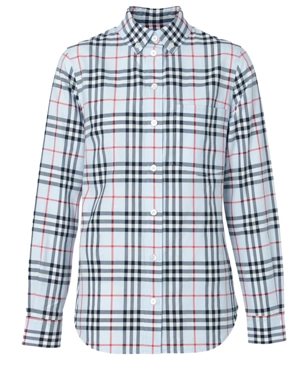 BURBERRY Голубая хлопковая рубашка, фото 1