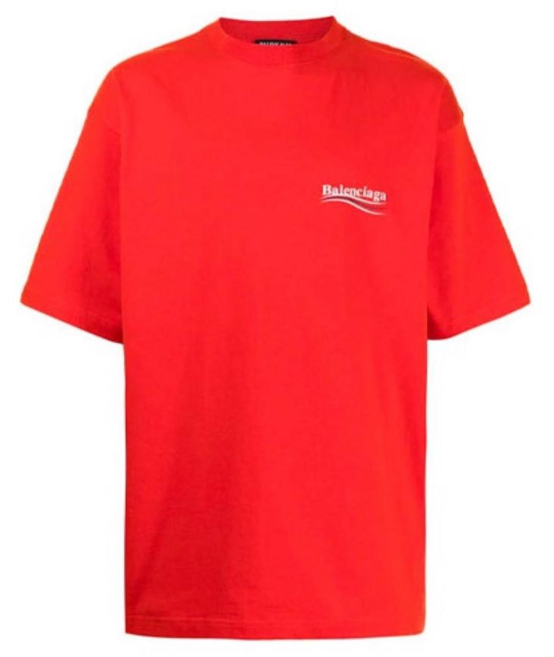 BALENCIAGA Красная футболка, фото 1