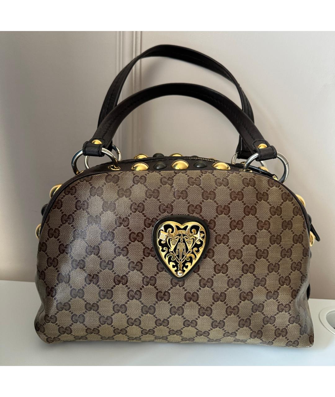GUCCI Коричневая сумка с короткими ручками, фото 10