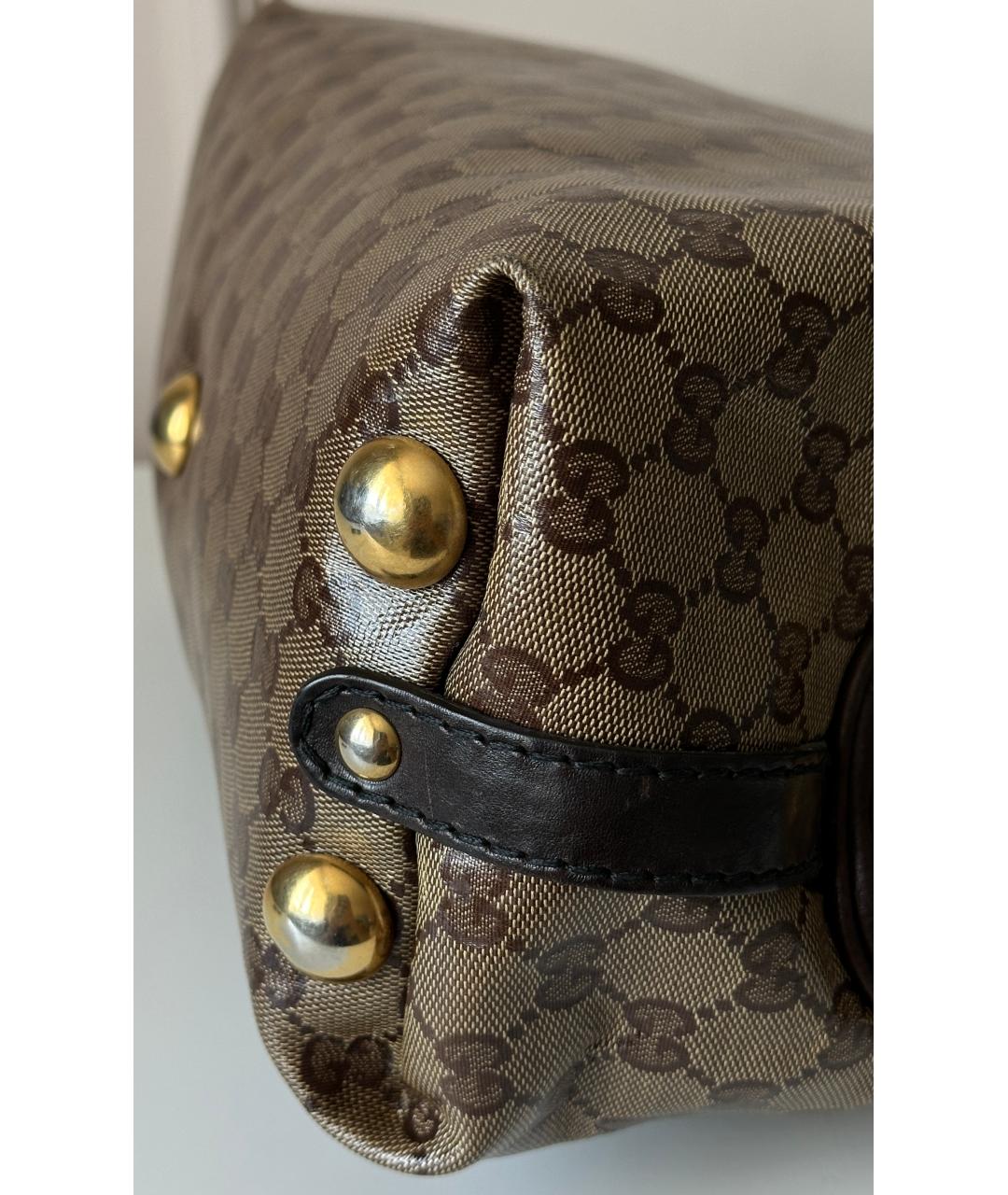 GUCCI Коричневая сумка с короткими ручками, фото 5