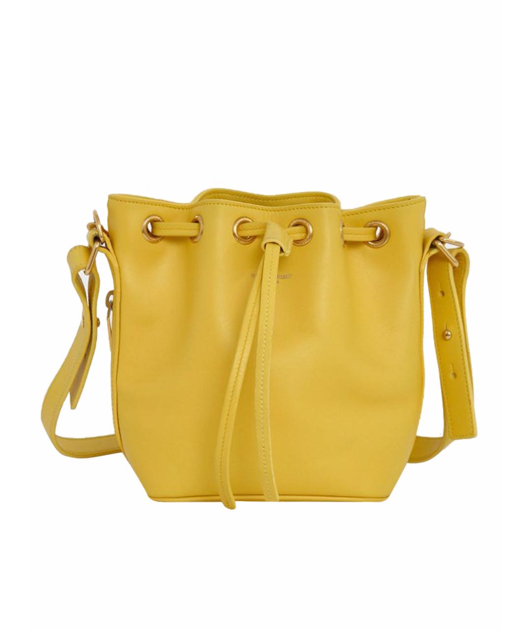 SAINT LAURENT Желтая кожаная сумка через плечо, фото 1
