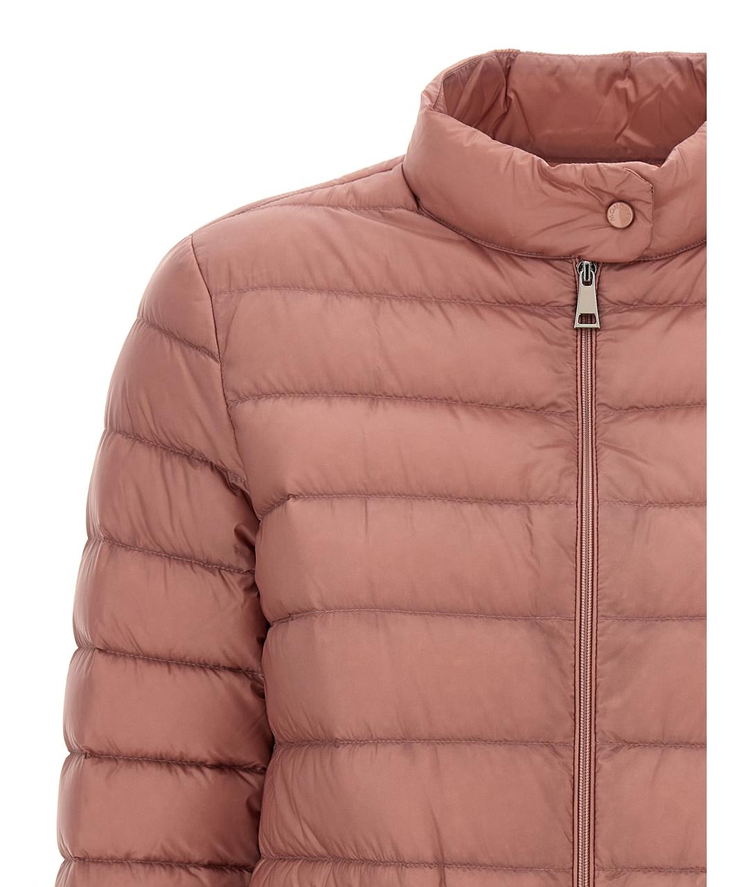 MONCLER Розовая полиамидовая куртка, фото 3