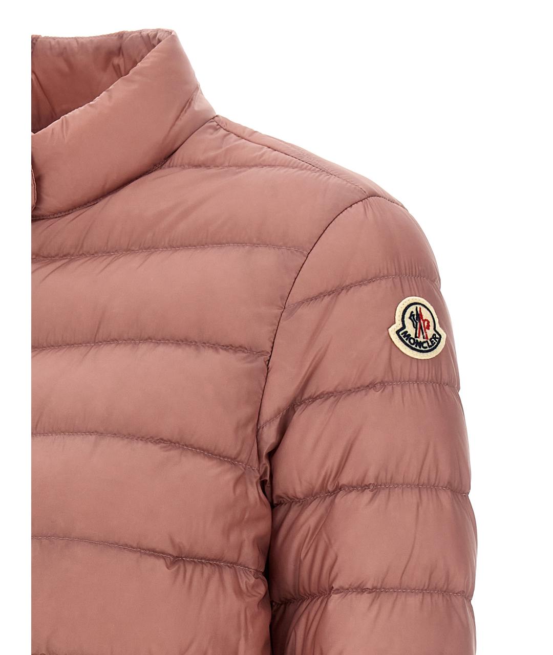 MONCLER Розовая полиамидовая куртка, фото 4