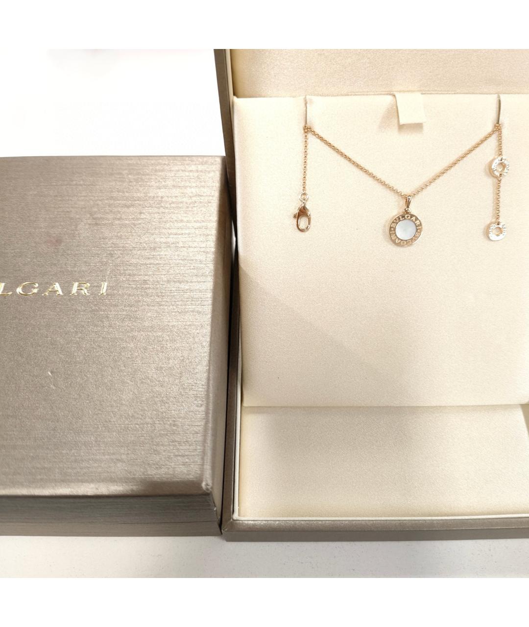 BVLGARI Белое колье из розового золота, фото 2