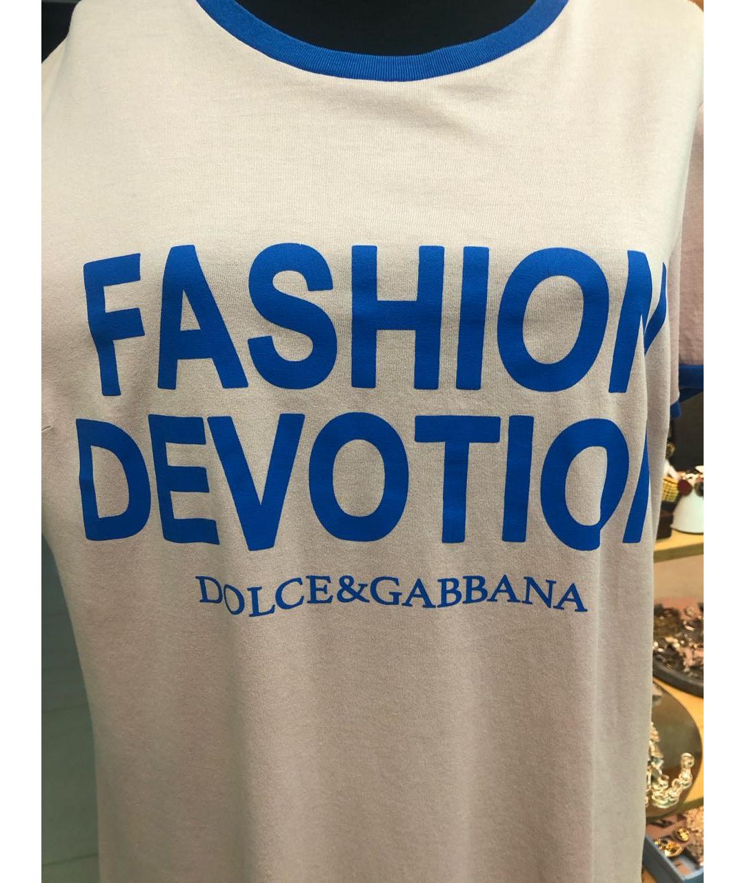 DOLCE&GABBANA Розовая хлопковая футболка, фото 4