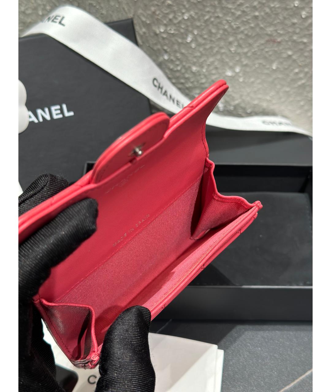 CHANEL Красная кожаная сумка через плечо, фото 8