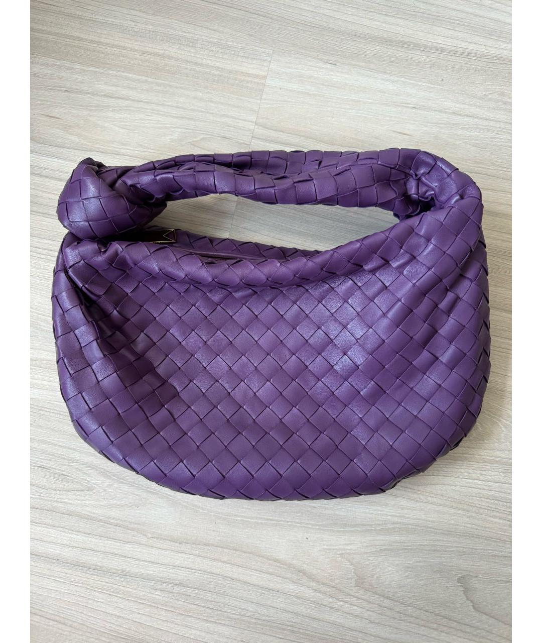 BOTTEGA VENETA Фиолетовая кожаная сумка с короткими ручками, фото 9