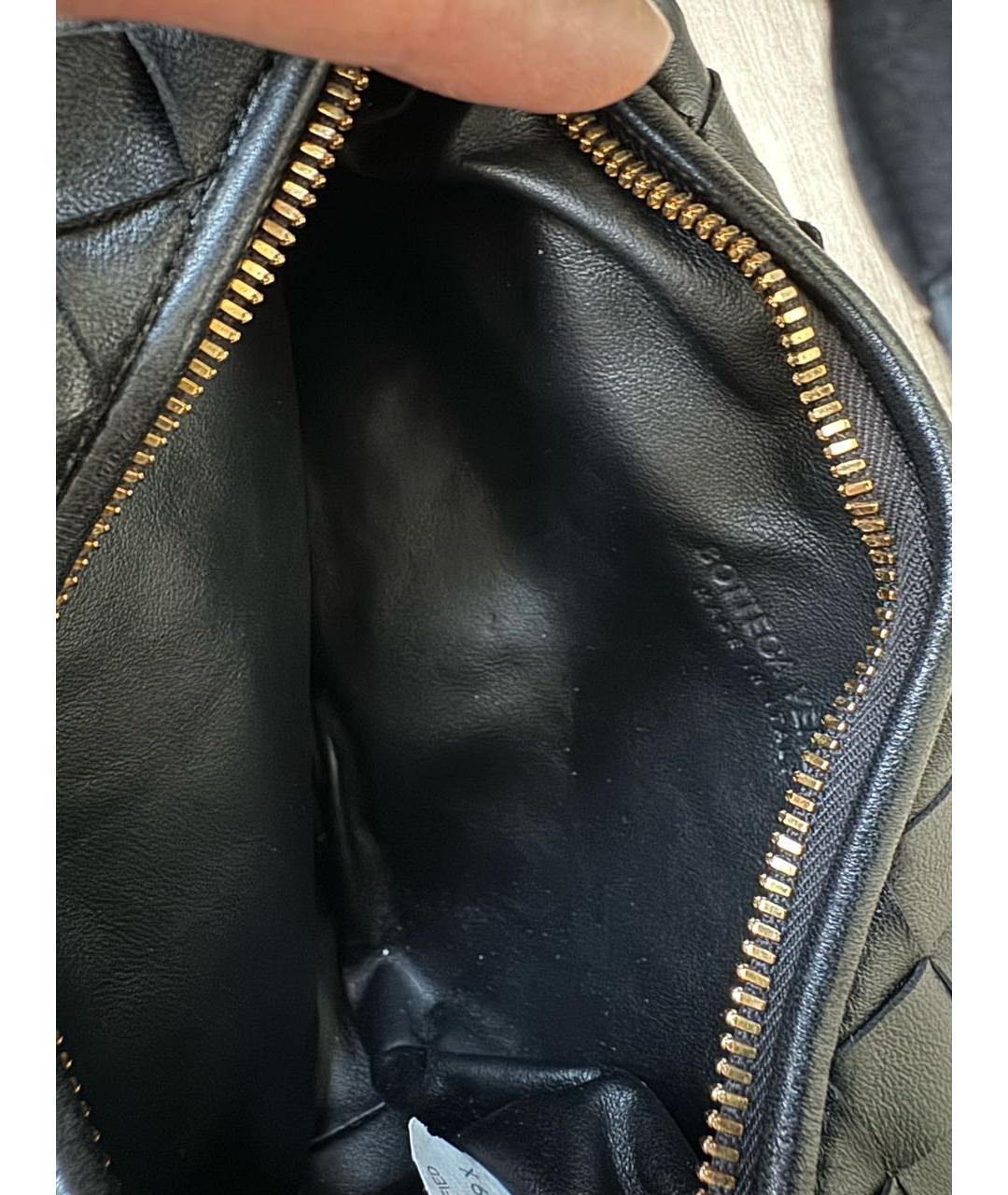 BOTTEGA VENETA Черная кожаная сумка с короткими ручками, фото 6