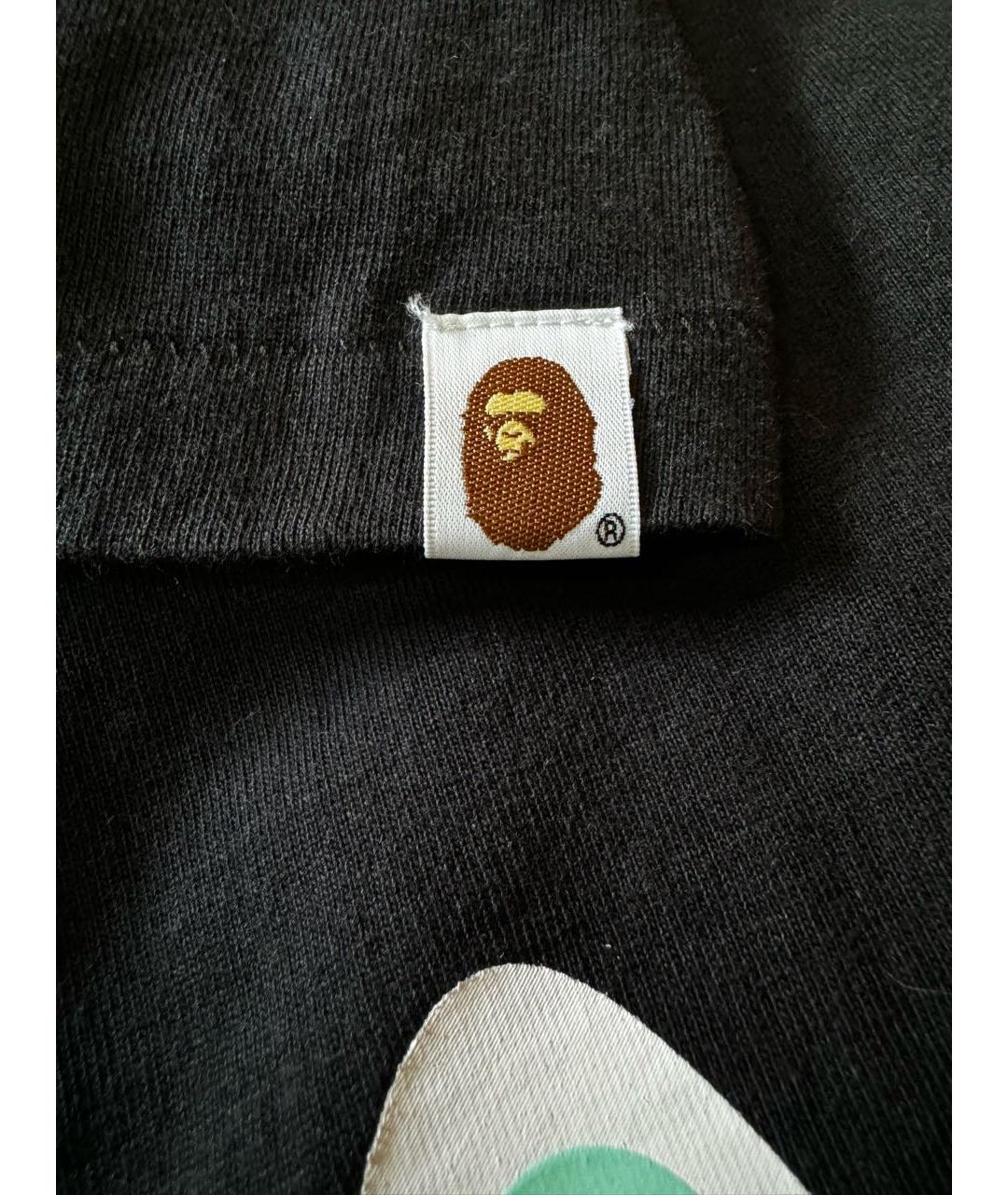 A BATHING APE Черная хлопковая футболка, фото 6