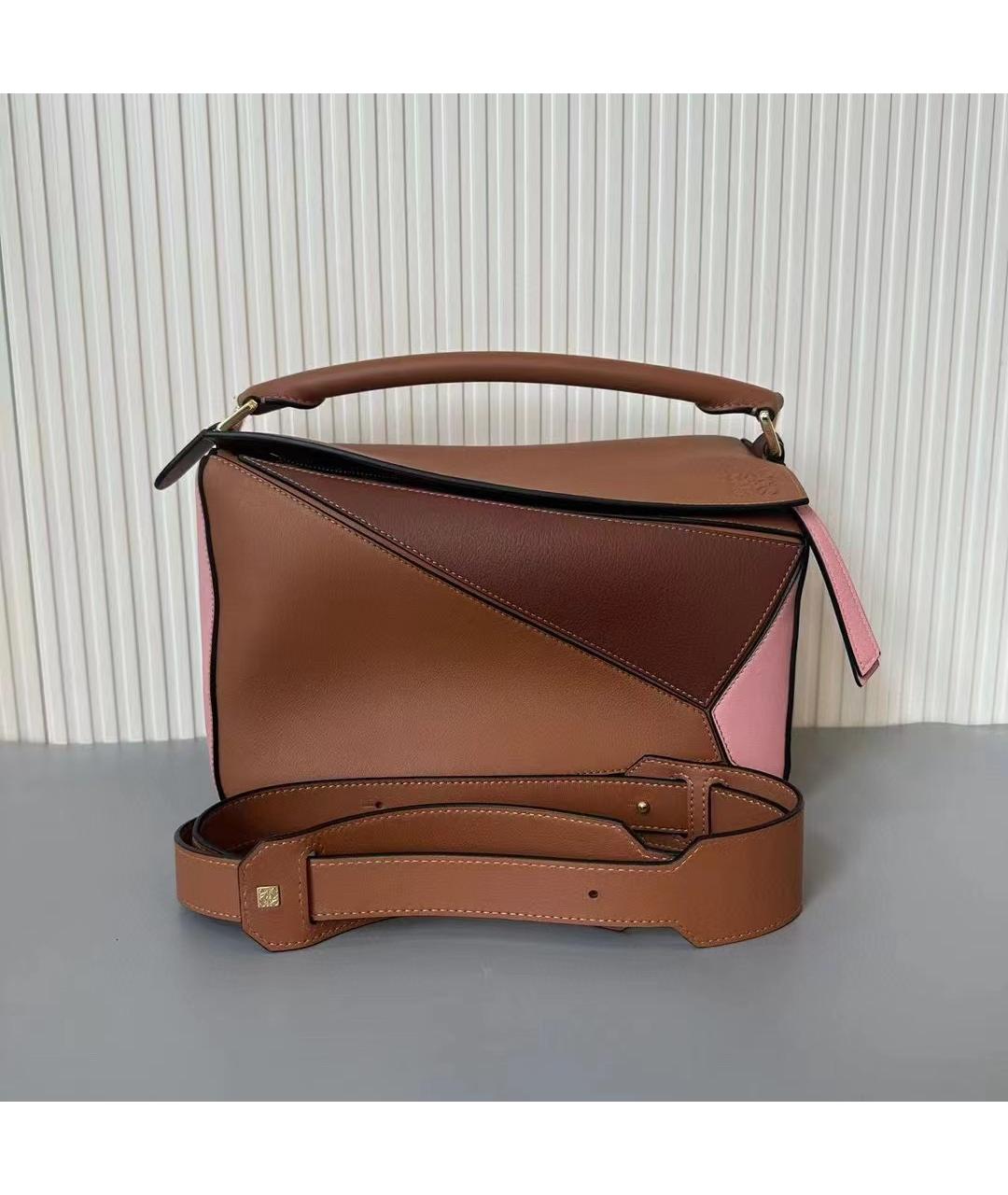 LOEWE Коричневая кожаная сумка через плечо, фото 10