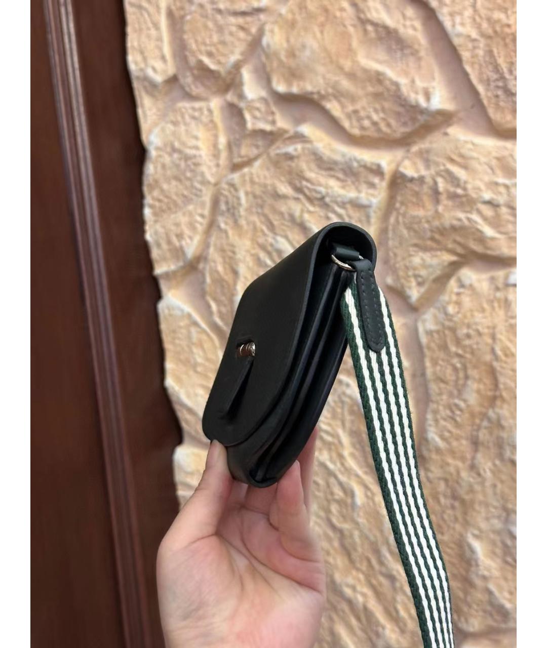 HERMES Серая кожаная сумка через плечо, фото 5