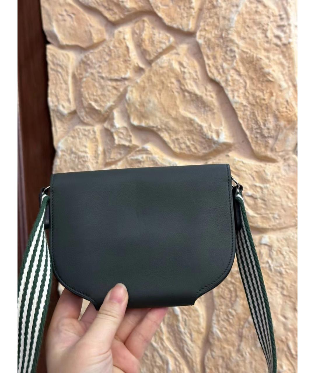 HERMES Серая кожаная сумка через плечо, фото 2