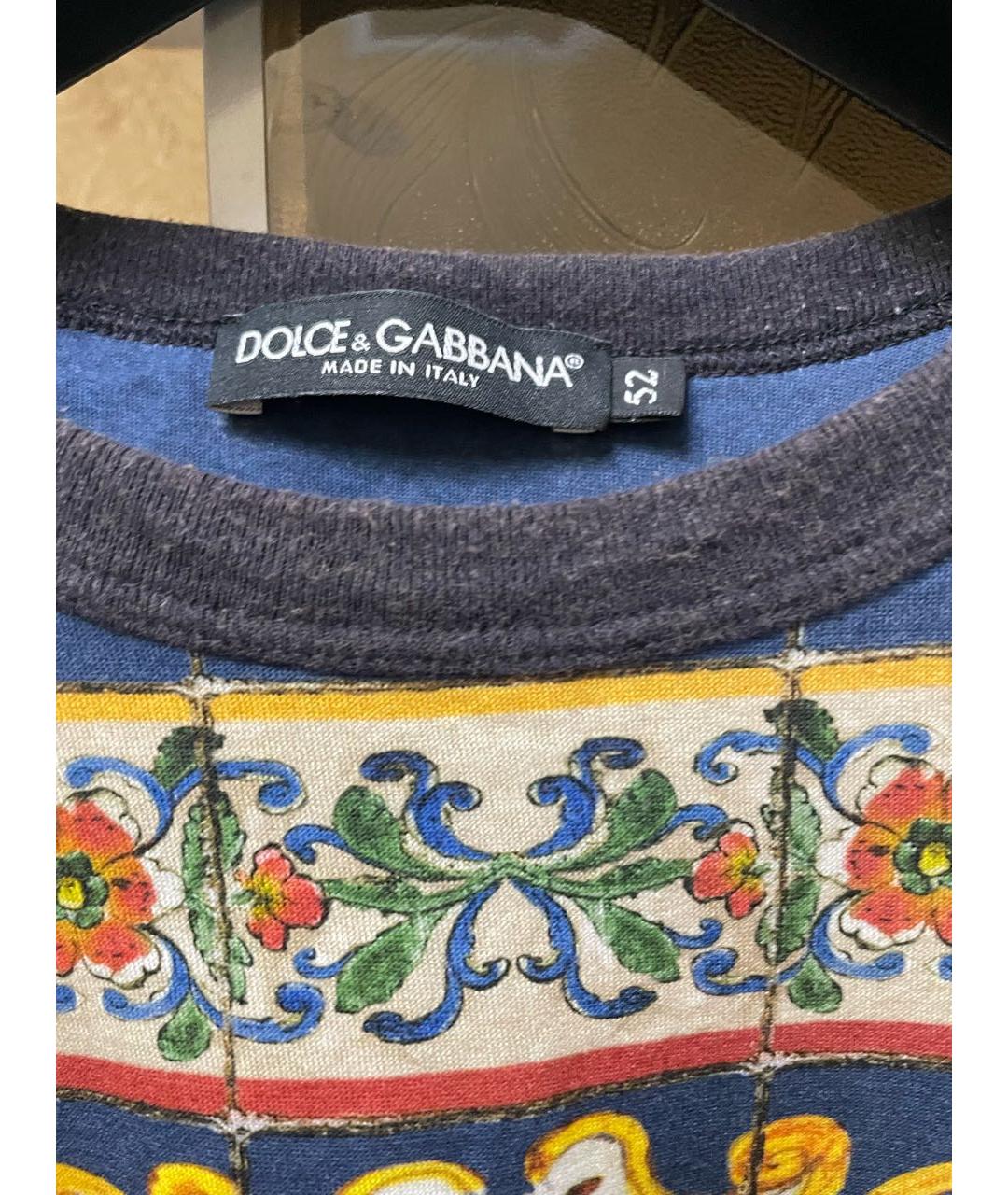 DOLCE&GABBANA Мульти хлопковая футболка, фото 3