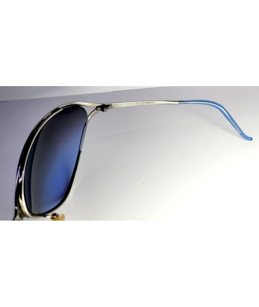 CHRISTIAN DIOR Синие металлические солнцезащитные очки, фото 4