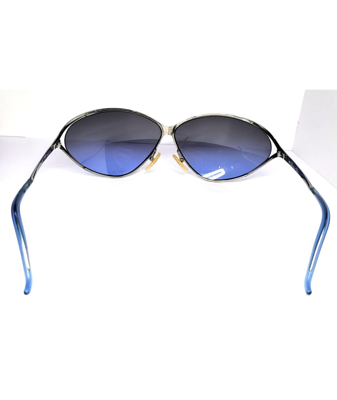 CHRISTIAN DIOR Синие металлические солнцезащитные очки, фото 3