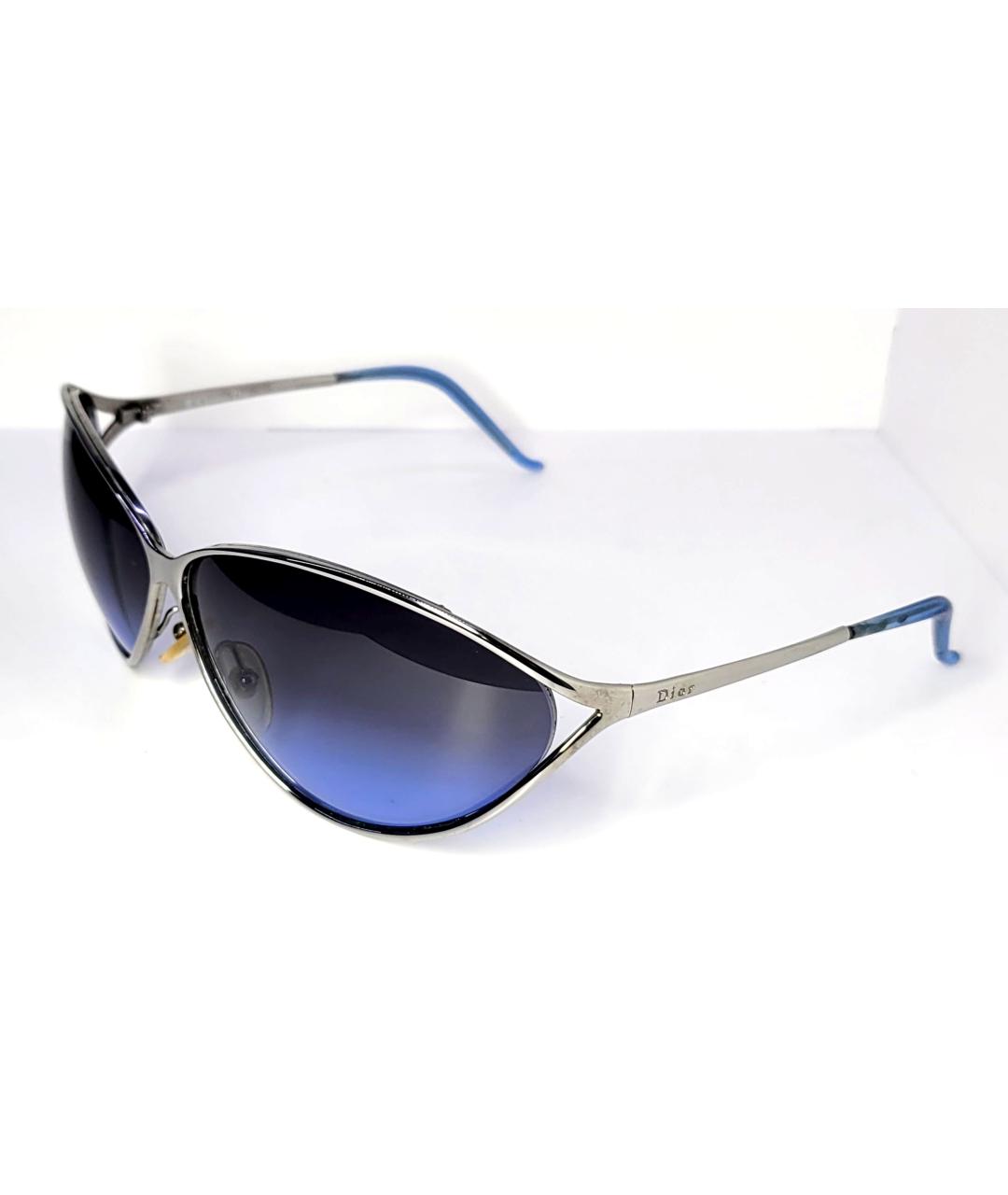 CHRISTIAN DIOR Синие металлические солнцезащитные очки, фото 7