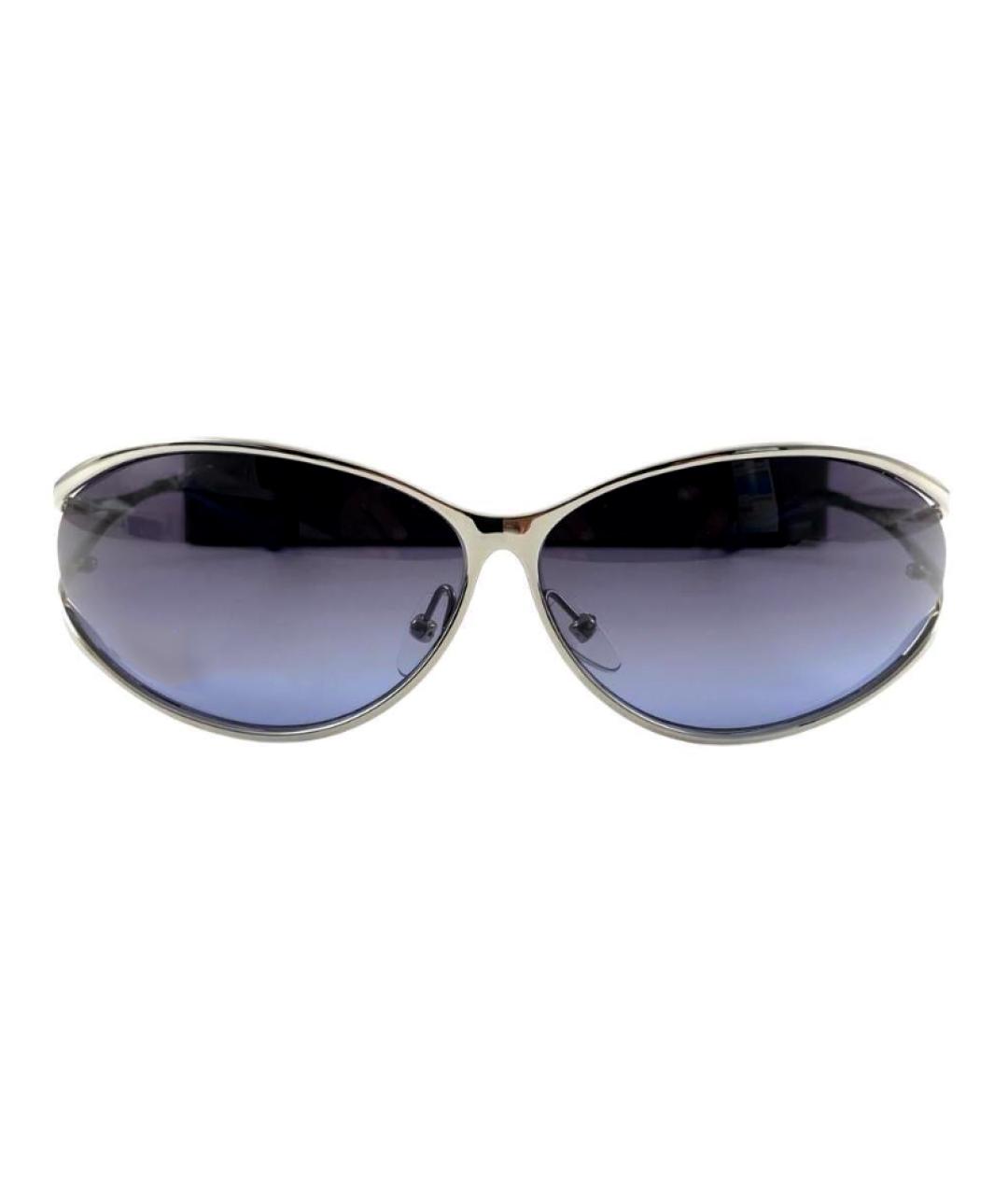 CHRISTIAN DIOR Синие металлические солнцезащитные очки, фото 1