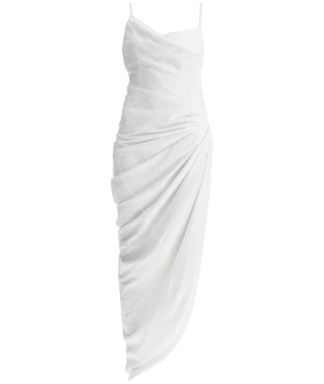JACQUEMUS Белое вискозное платье, фото 2