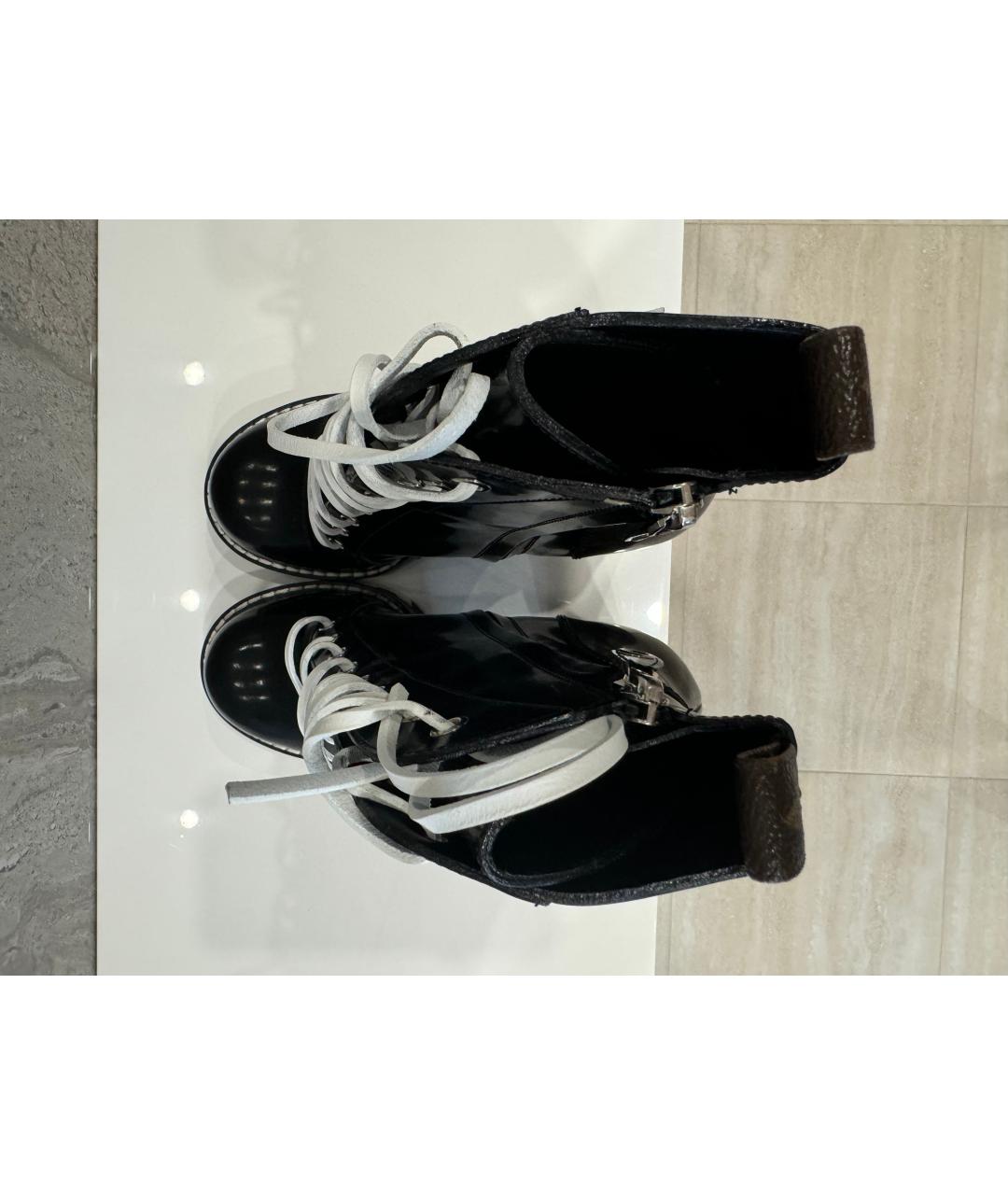 LOUIS VUITTON Черные кожаные ботинки, фото 5