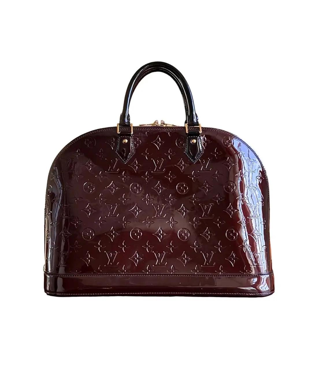 LOUIS VUITTON Бордовая кожаная сумка тоут, фото 1