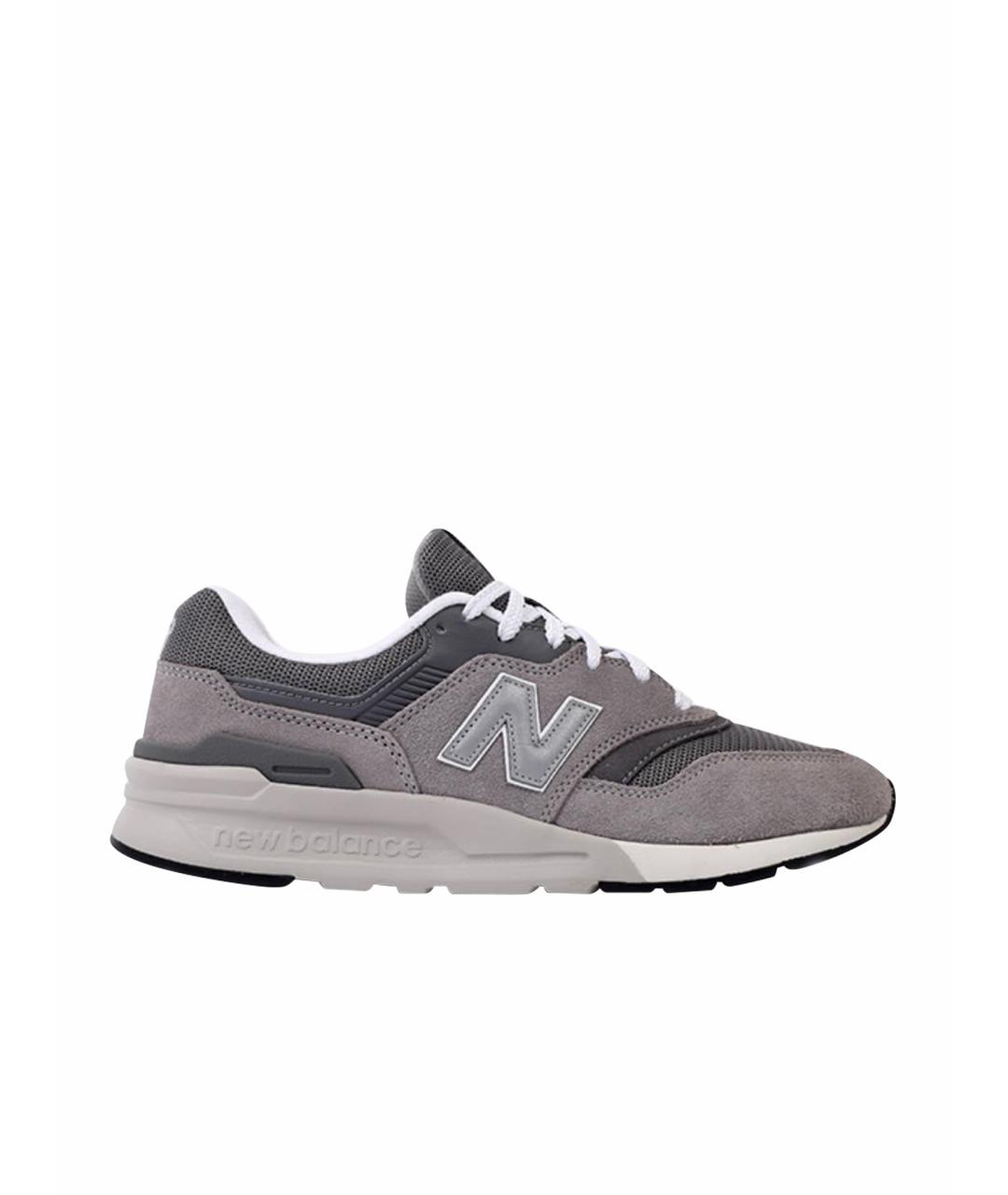 NEW BALANCE Серые замшевые низкие кроссовки / кеды, фото 1