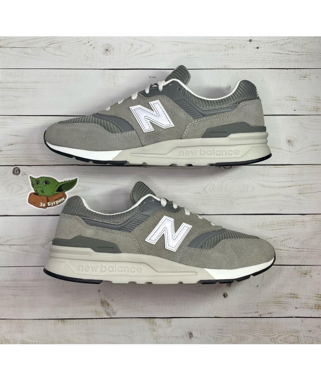 NEW BALANCE Серые замшевые низкие кроссовки / кеды, фото 8