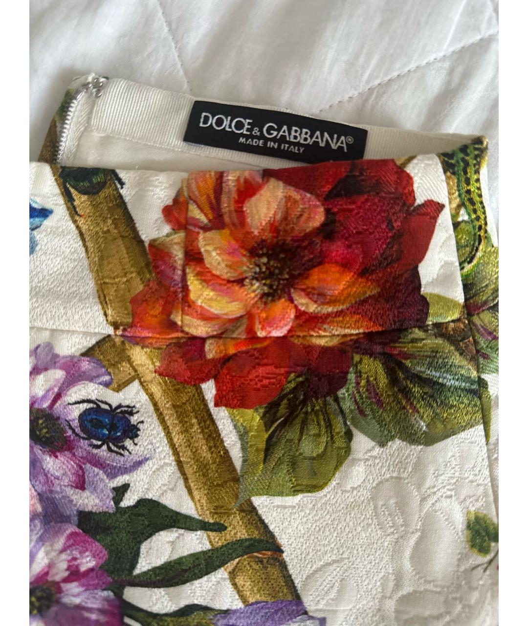 DOLCE&GABBANA Мульти хлопковая юбка мини, фото 3