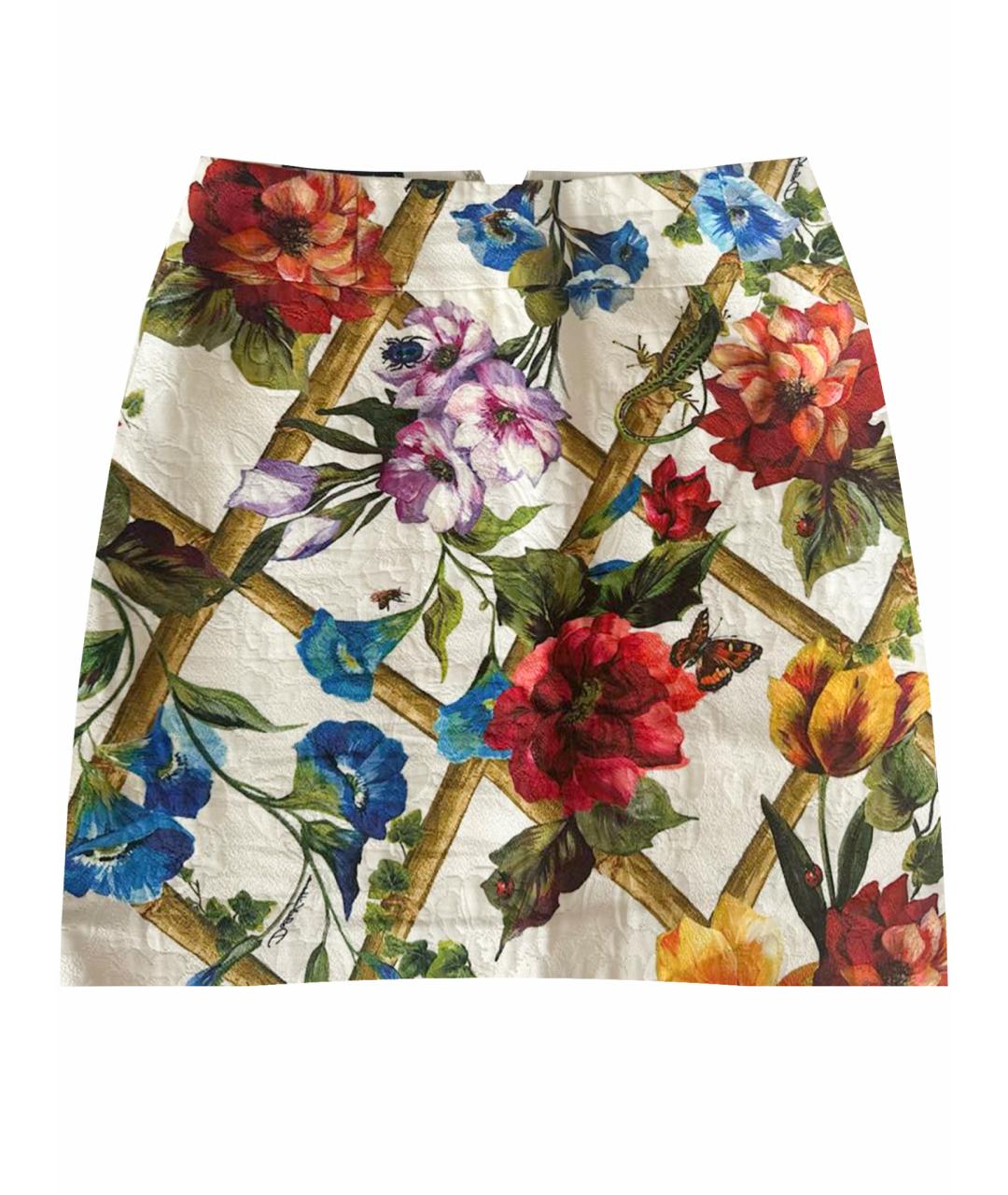 DOLCE&GABBANA Мульти хлопковая юбка мини, фото 1