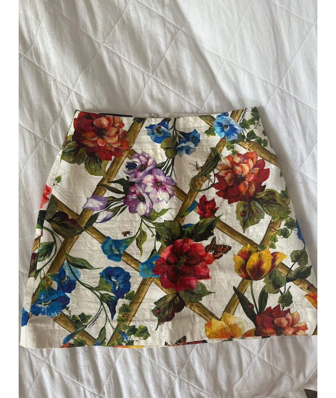 DOLCE&GABBANA Мульти хлопковая юбка мини, фото 6