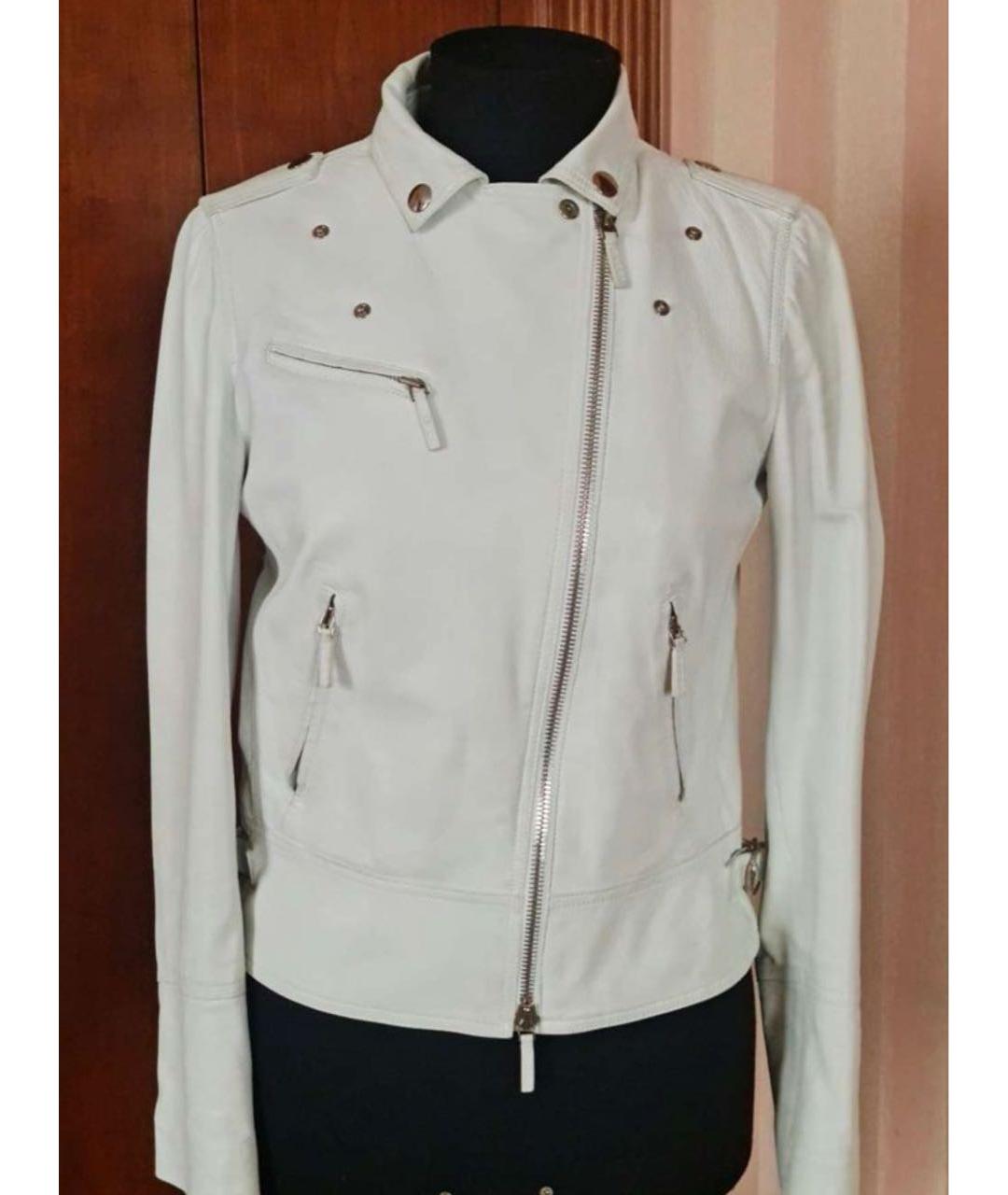 GUCCI Белая кожаная куртка, фото 6