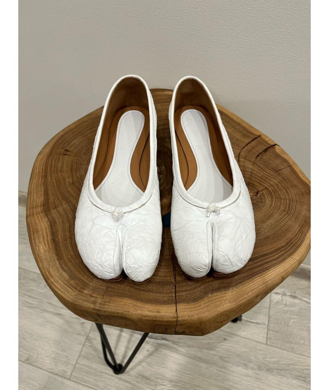 MAISON MARGIELA Белые балетки, фото 3