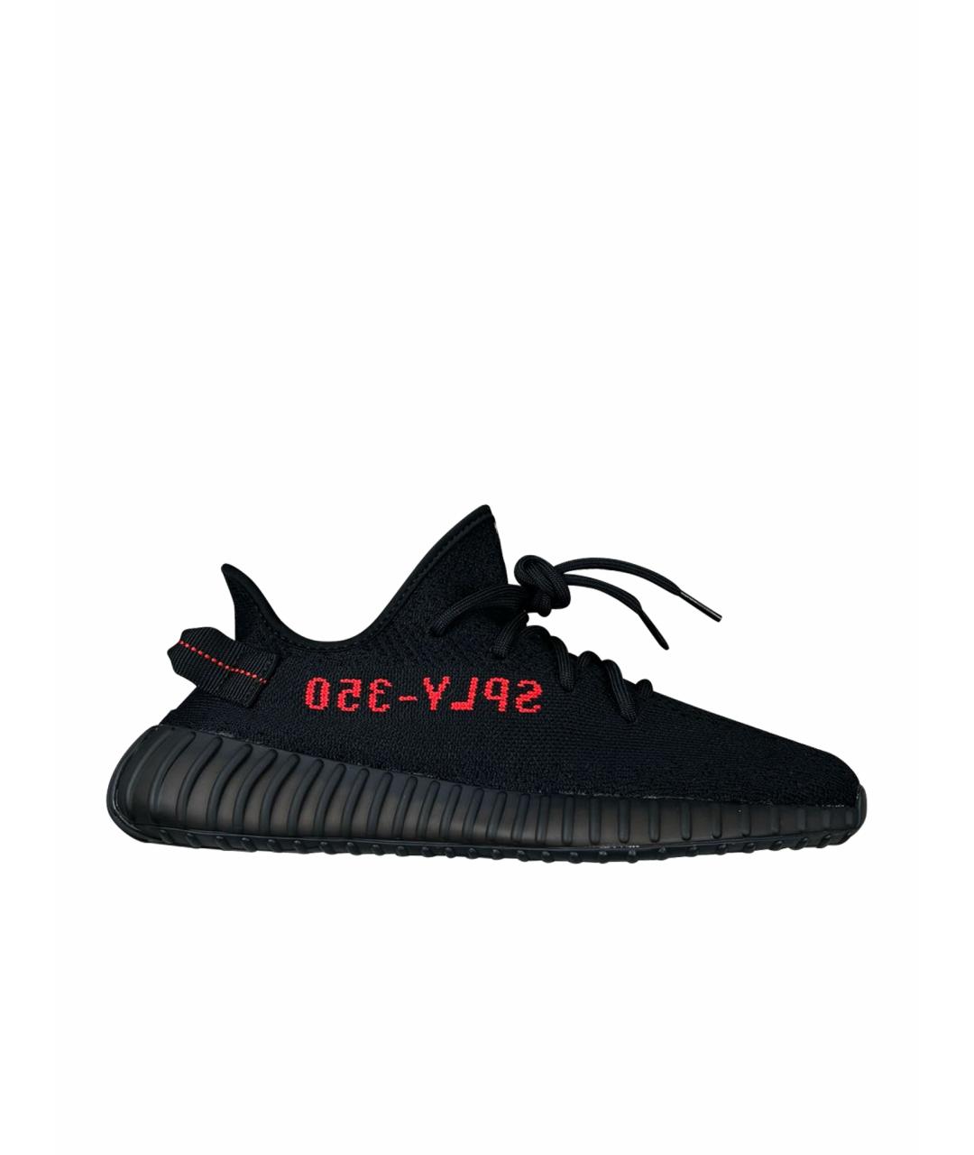 ADIDAS YEEZY Черные текстильные низкие кроссовки / кеды, фото 1