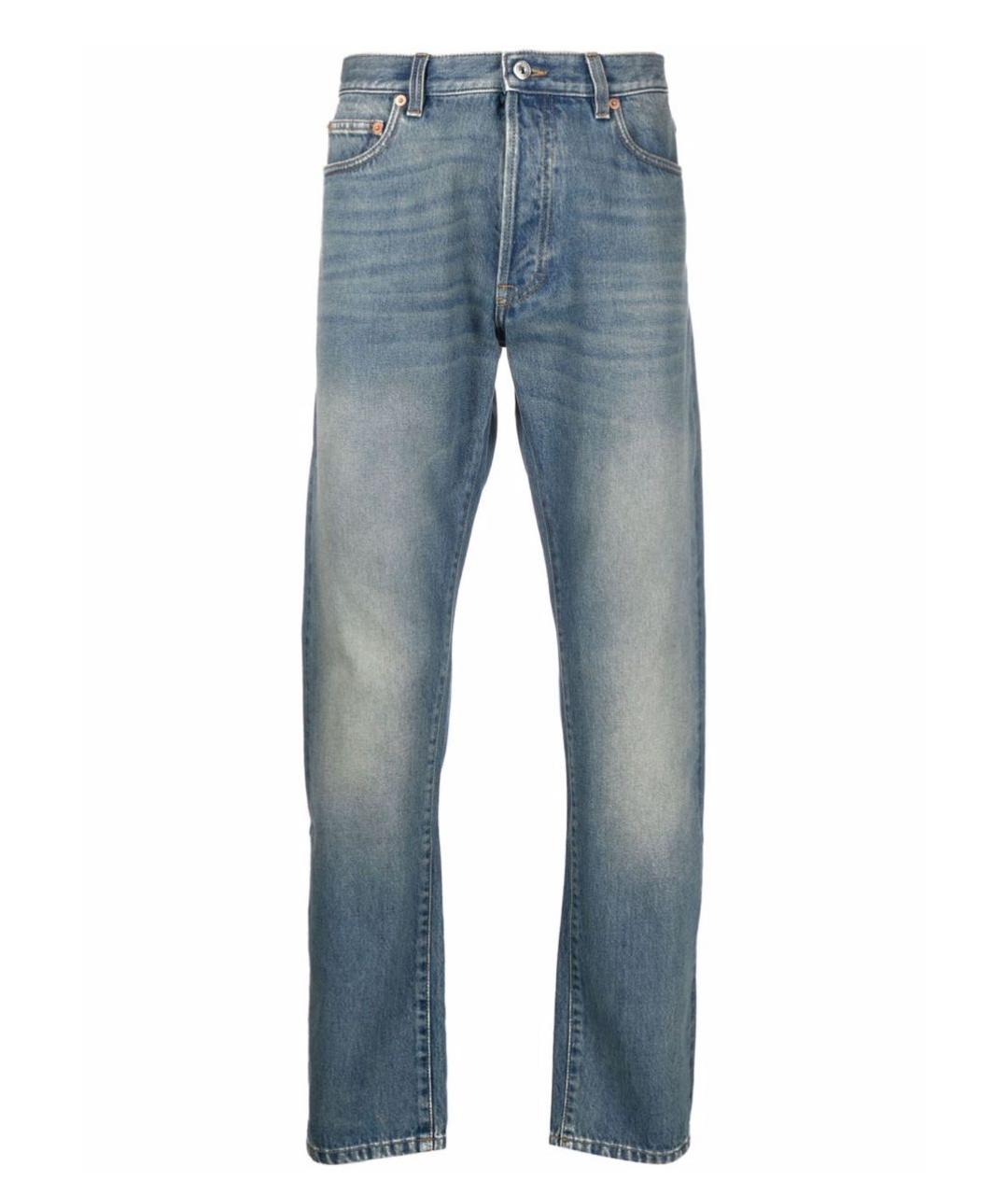 VALENTINO Мульти хлопко-эластановые прямые джинсы, фото 1