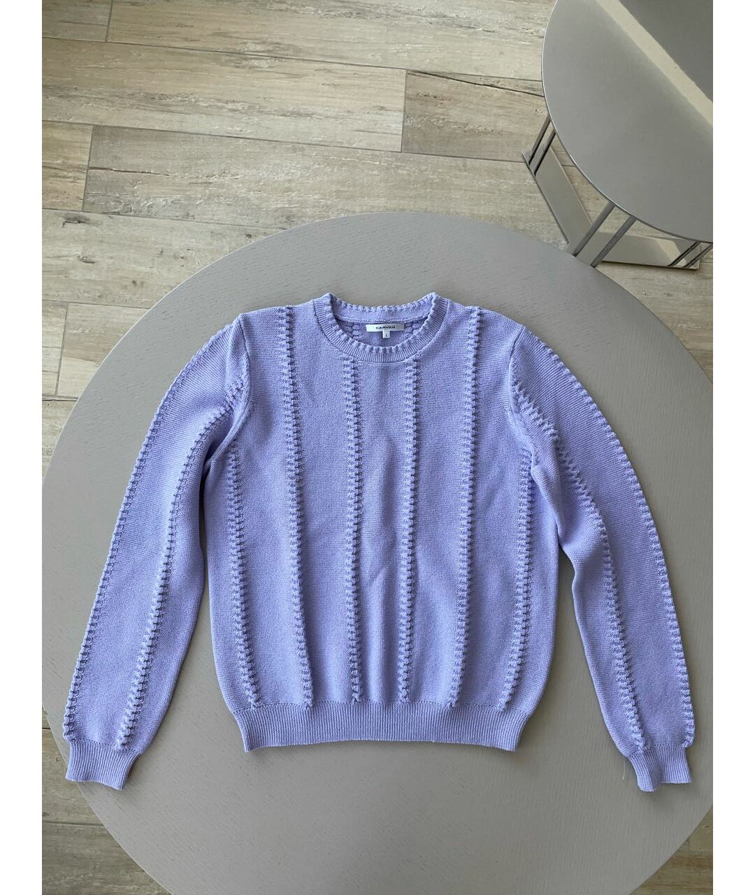 CARVEN Фиолетовый хлопковый джемпер / свитер, фото 5