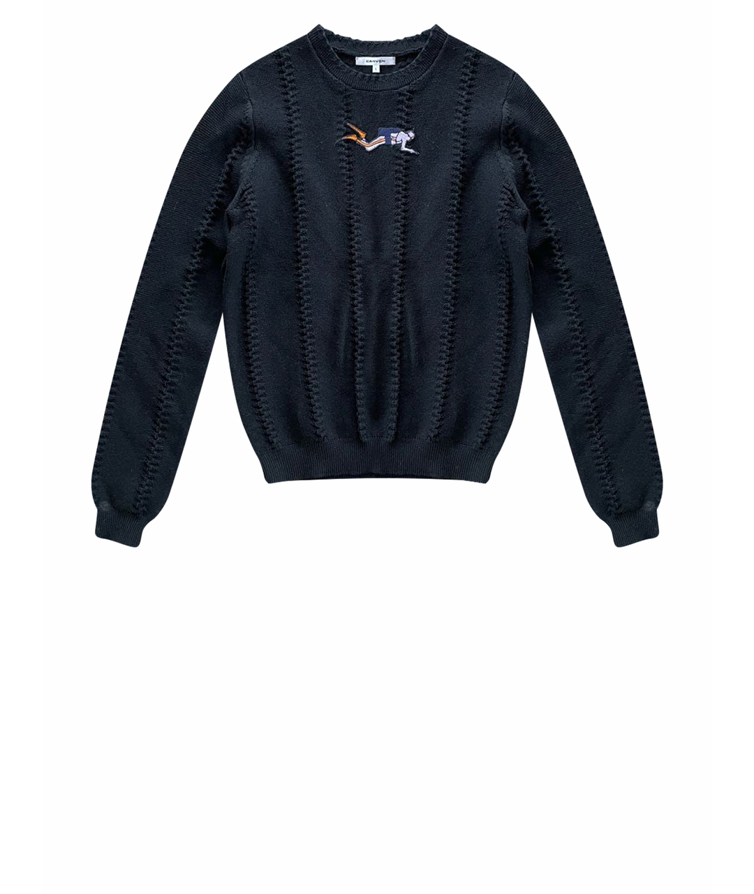 CARVEN Черный хлопковый джемпер / свитер, фото 1
