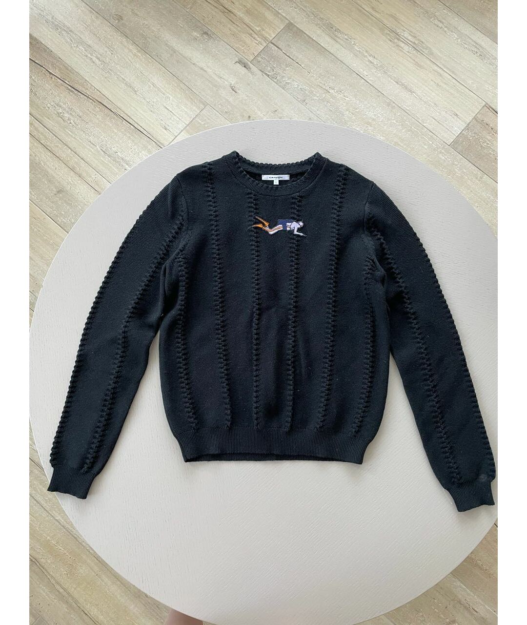 CARVEN Черный хлопковый джемпер / свитер, фото 4