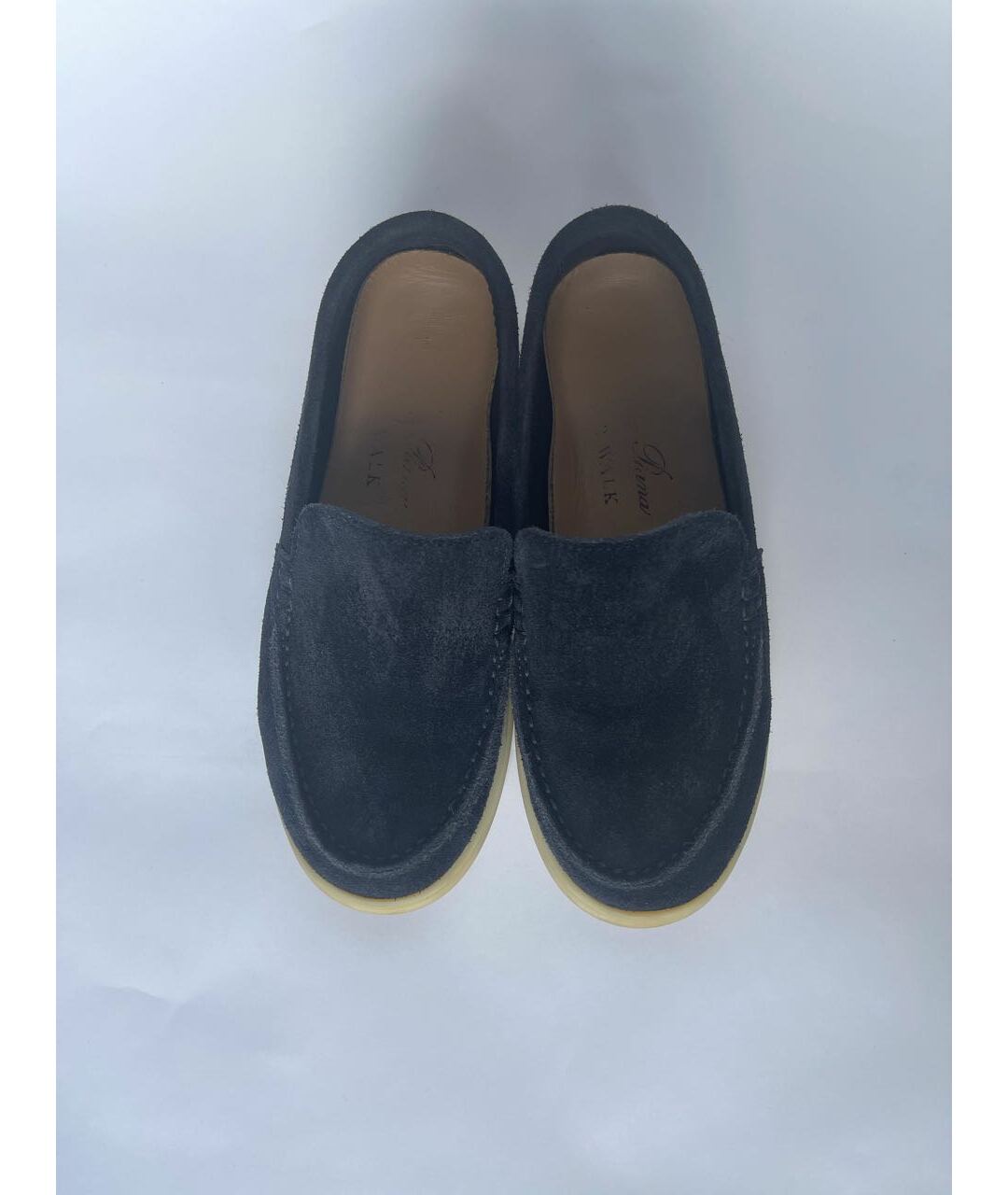 LORO PIANA Темно-синие кожаные ботинки, фото 3