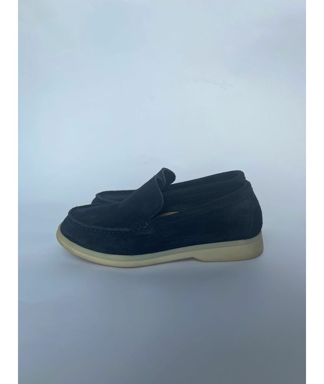 LORO PIANA Темно-синие кожаные ботинки, фото 8