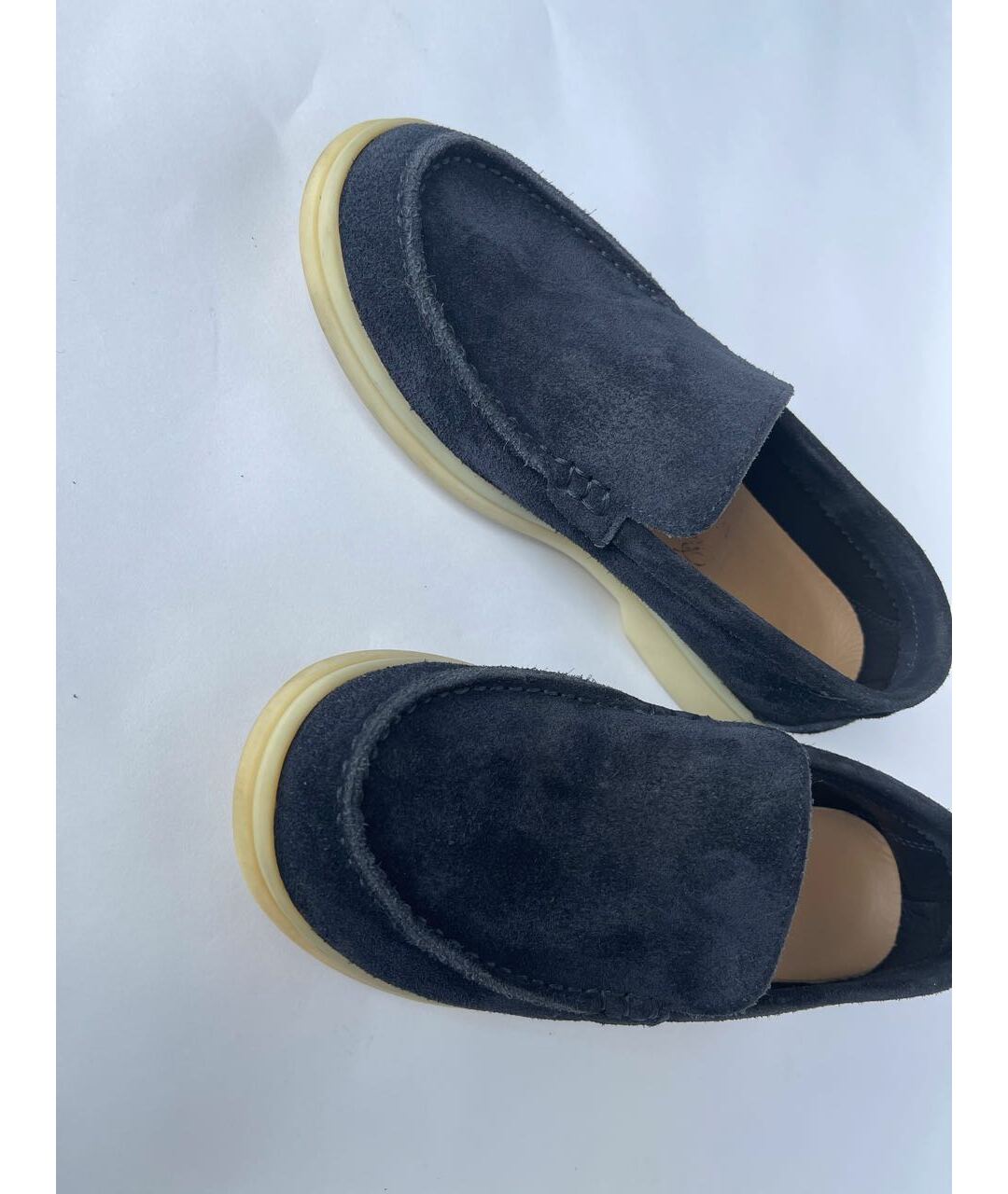 LORO PIANA Темно-синие кожаные ботинки, фото 7