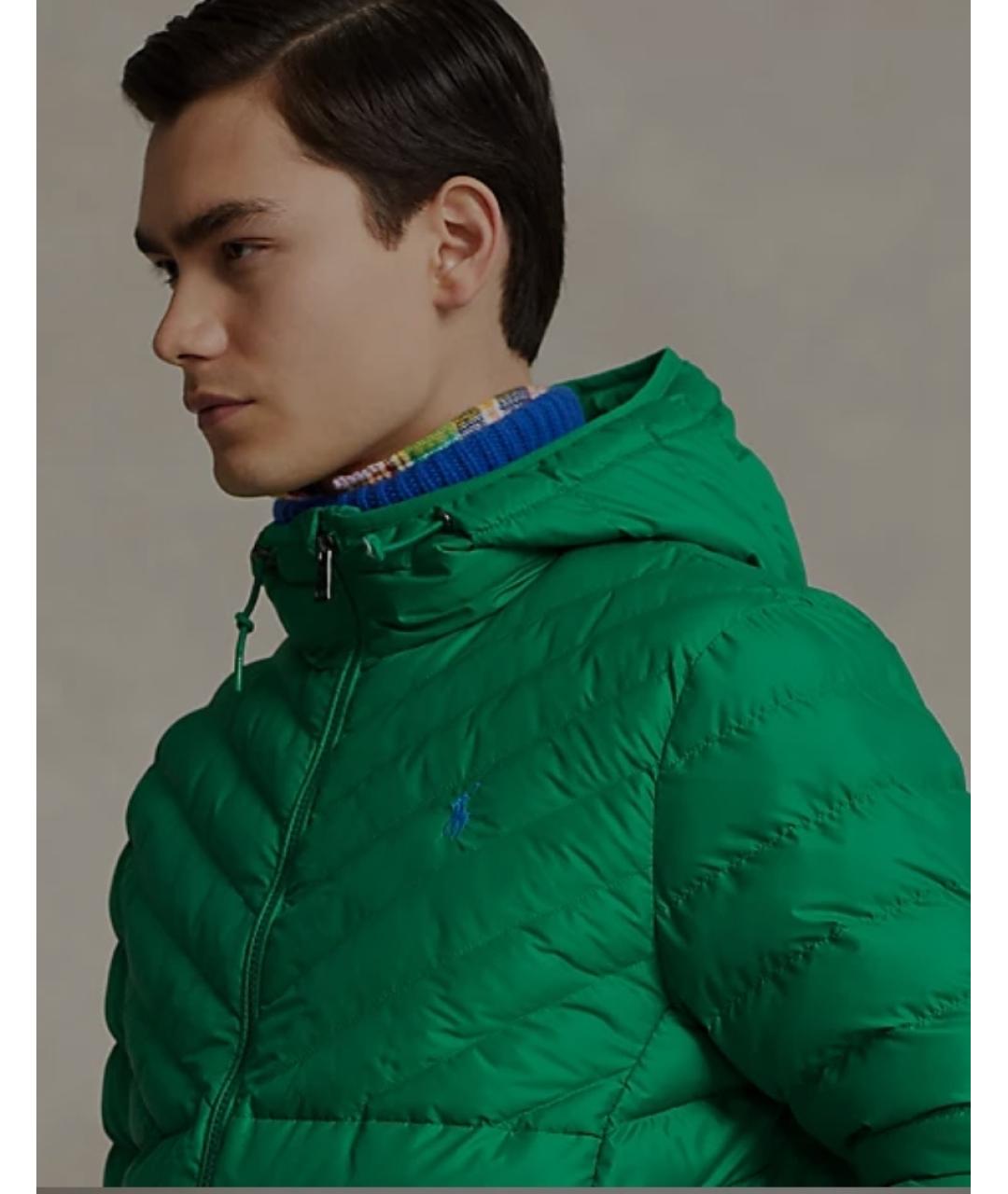 POLO RALPH LAUREN Зеленая полиэстеровая куртка, фото 5