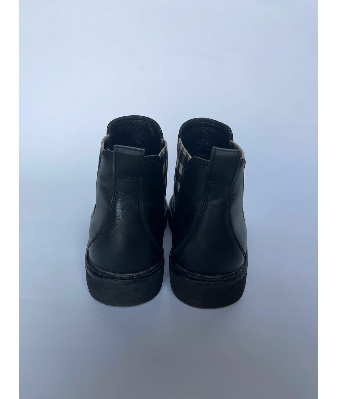BURBERRY Черные кожаные ботинки, фото 4