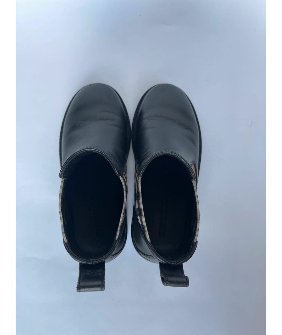 BURBERRY Черные кожаные ботинки, фото 3
