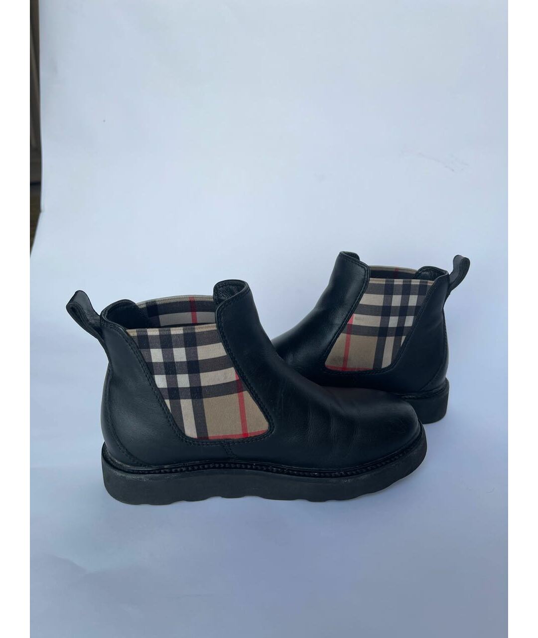 BURBERRY Черные кожаные ботинки, фото 6