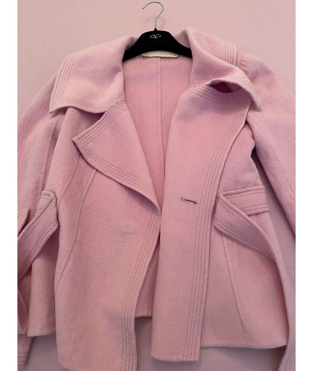 VALENTINO Розовый шерстяной жакет/пиджак, фото 8