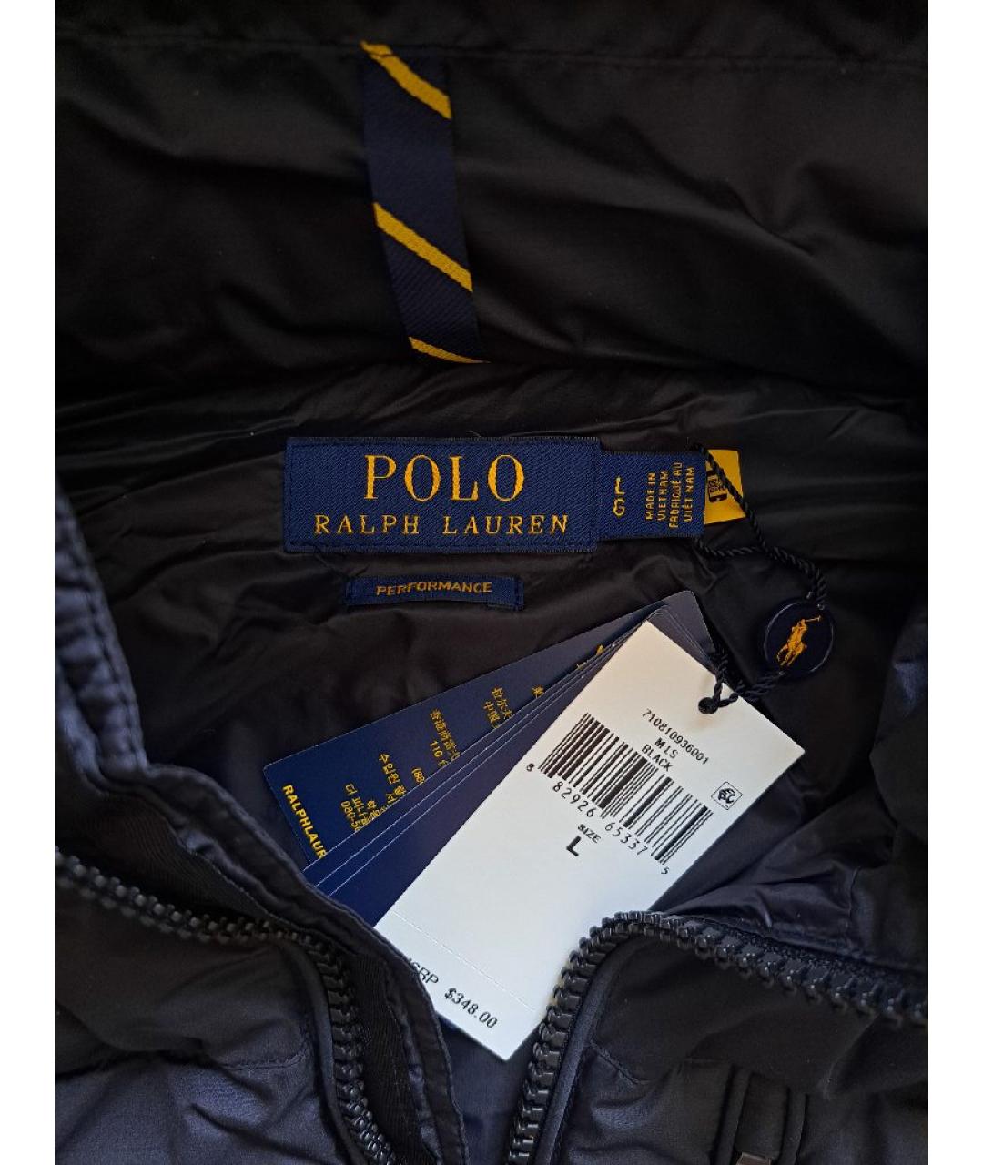 POLO RALPH LAUREN Черная полиэстеровая куртка, фото 3