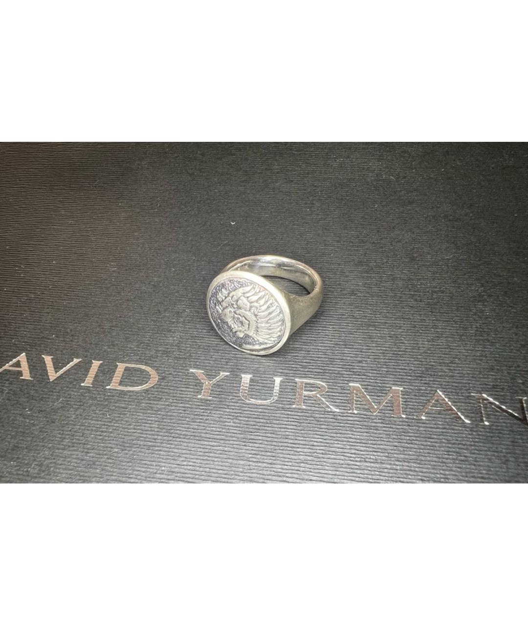 David Yurman Серое серебряное кольцо, фото 2