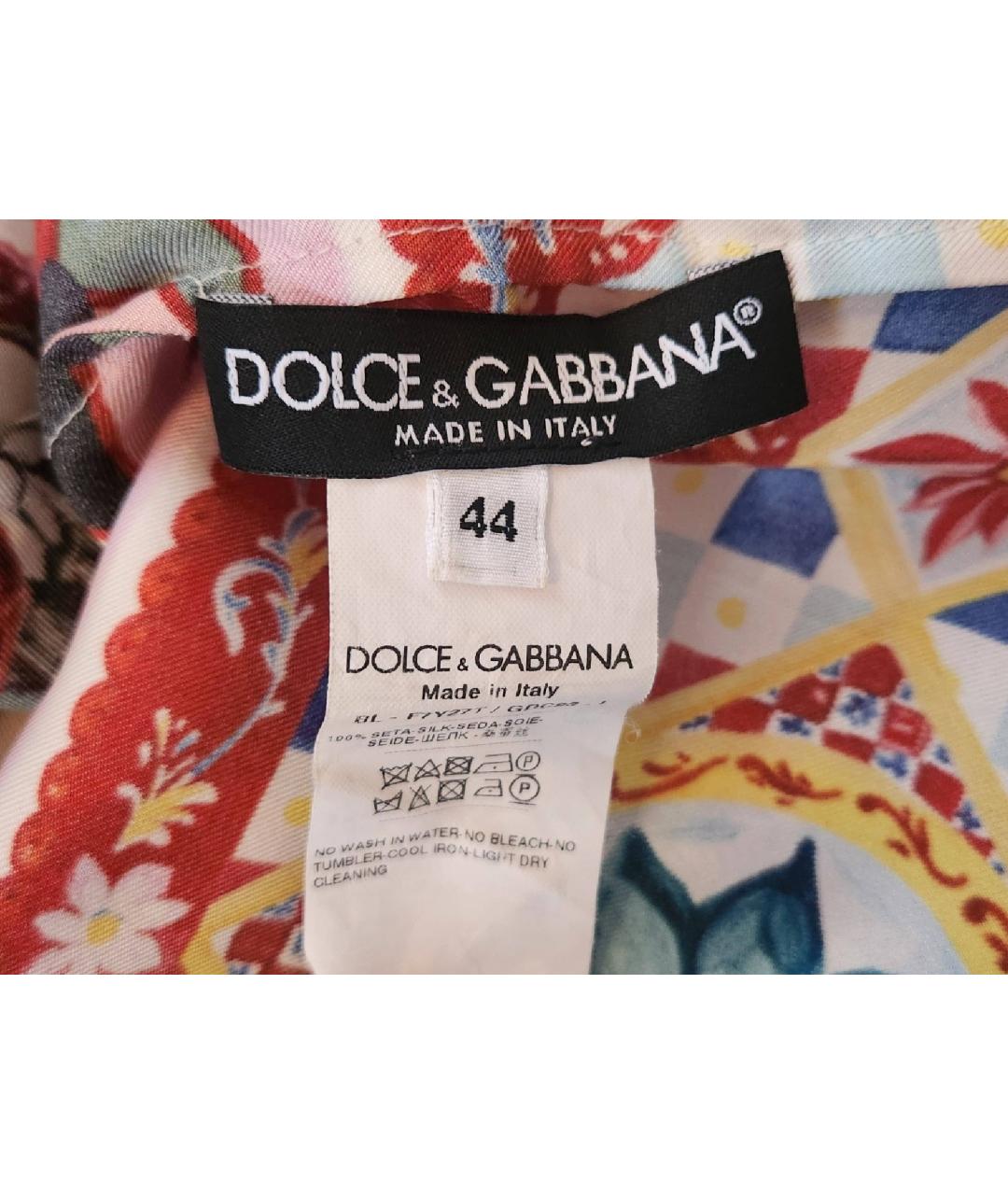 DOLCE&GABBANA Мульти шелковая блузы, фото 3